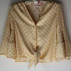 Lauren Conrad Cropped Bell Sleeve Blouse